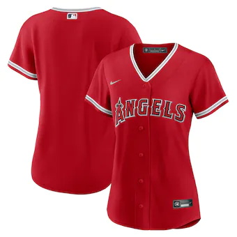 womens nike red los angeles angels alternate replica team j